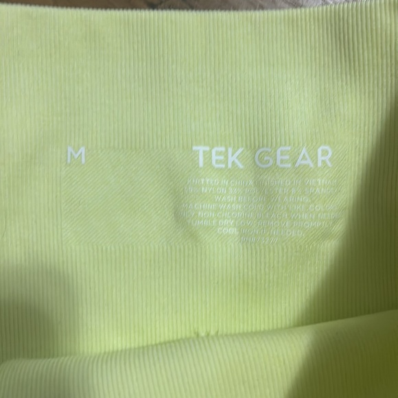 Tek Gear Womens Seamless Leggings in Yellow 7/8 Slimming Ai - Picture 3 of 4